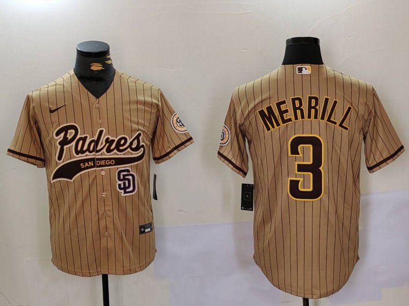 Men San Diego Padres #3 Merrill Brown Joint Name 2024 Nike MLB Jersey style 901->philadelphia phillies->MLB Jersey